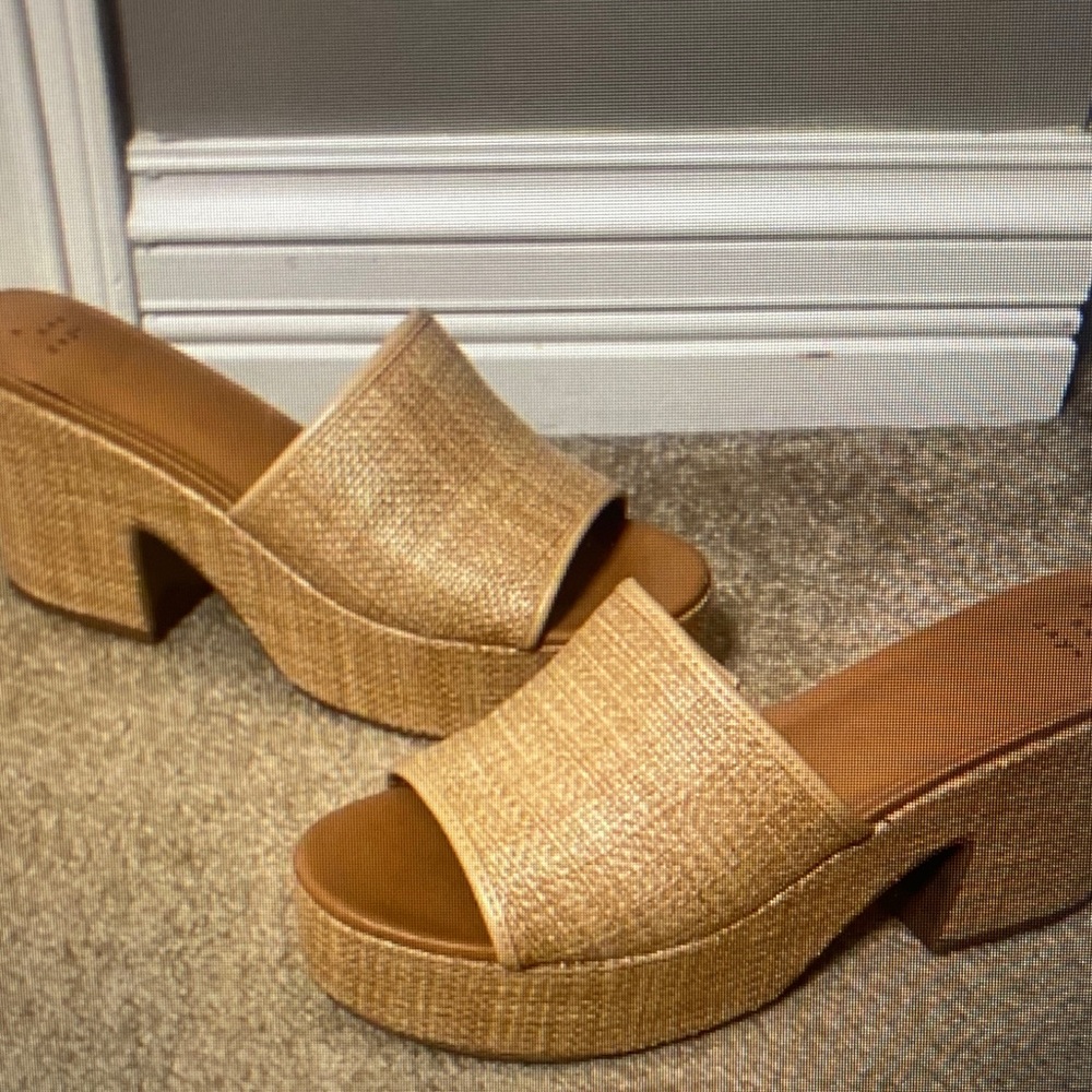 a new day Tan Heeled Sandals